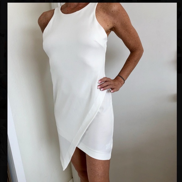 Leith Dresses & Skirts - LEITH white asymmetrical dress